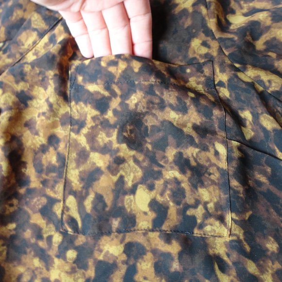 Merona Women’s Sheer Leopard Print Blouse XXL Brown - Picture 4 of 8